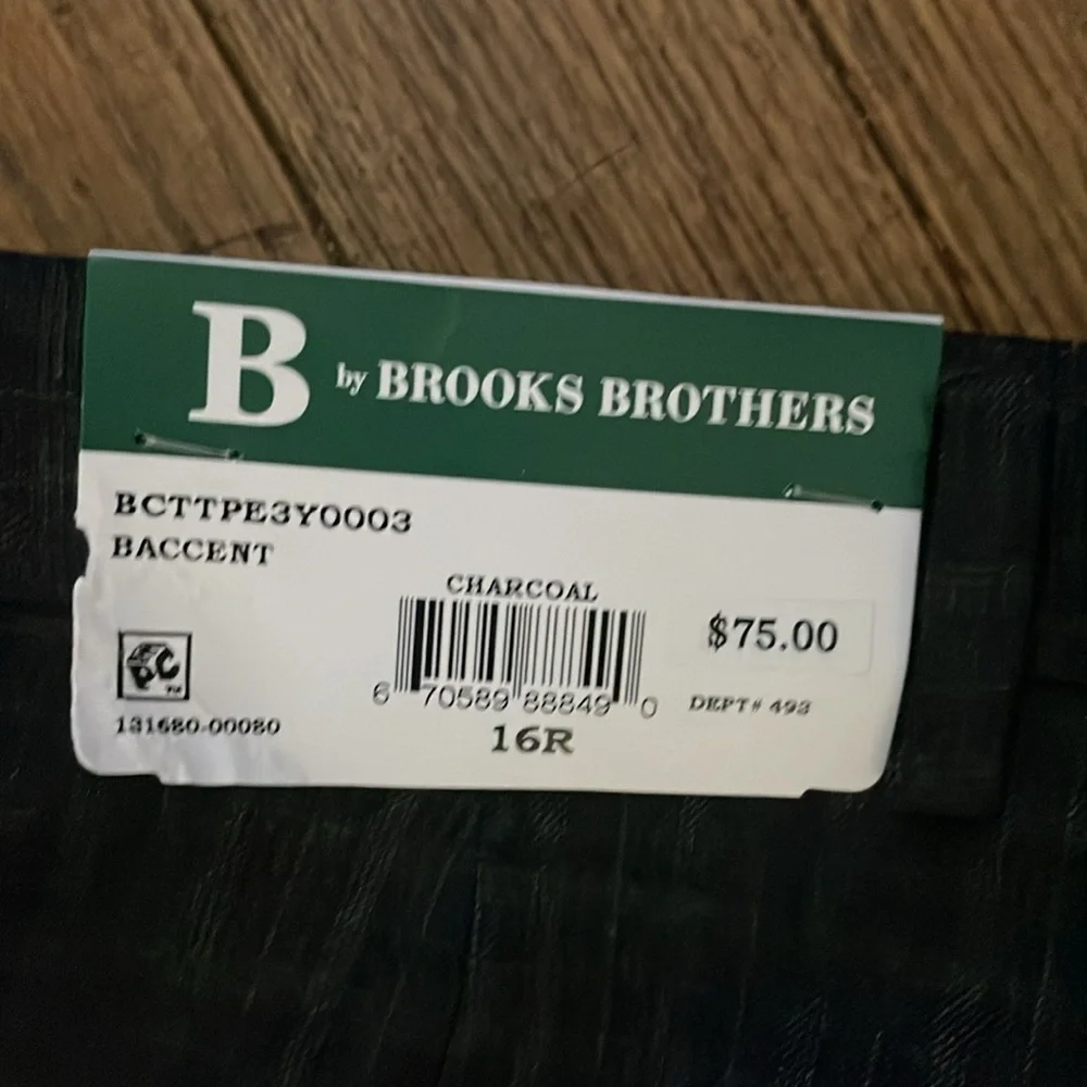 NWT B by Brooks Brothers charcoal gray dress pants